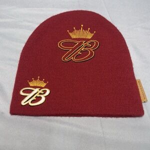 Budweiser Crown Red Embroidered Beanie Anheuser Busch Bud Heavy King Of Beers